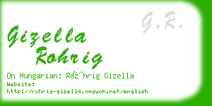 gizella rohrig business card